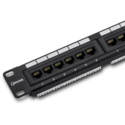 [PN-UTP5E24] Patch Panel 24 Puertos 19" 1U Categoria 5E