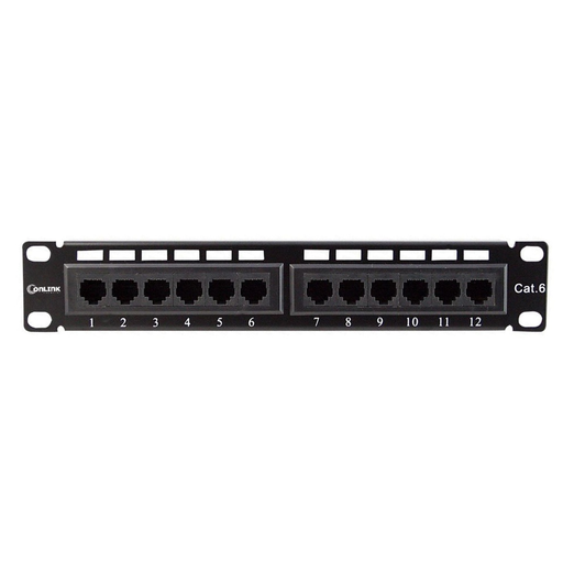 [PN-UTP612] Mini Patch Panel 12 Puertos 10" 1U Categoria 6