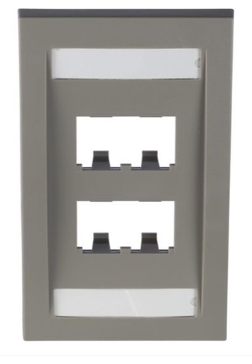 [PD-CFPE4IGY] FACE PLATE PANDUIT 4 TOMAS GRIS