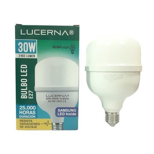[LC-30W-E27] BOMBILLO ALTO VOLTAGE 30W 6500K E27 LC