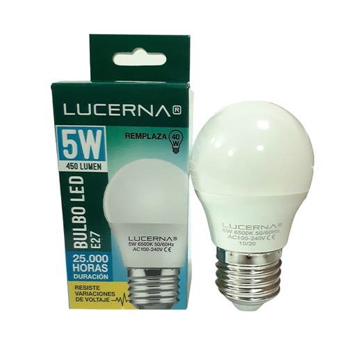 [LC-5W-6K] BOMBILLO LED BULBO G45 5W 6500K E27 LC