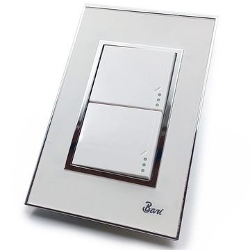 [BAR-INT.04.02] INTERRUPTOR DOBLE BIANCO BARI