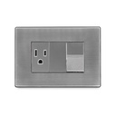 [IG-I316] INTERRUPTOR+TOMACORRIENTE PLATA IGOTO