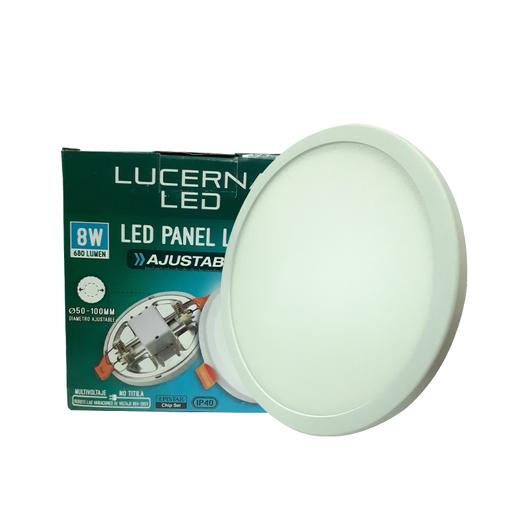 [LC-3704-B6K] PANEL LED RED AJUS 8W 6500K 100MM LC