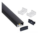 [PR-0004] PERFIL SUPER 1METRO  ALUMINO C/ACC NEGRO