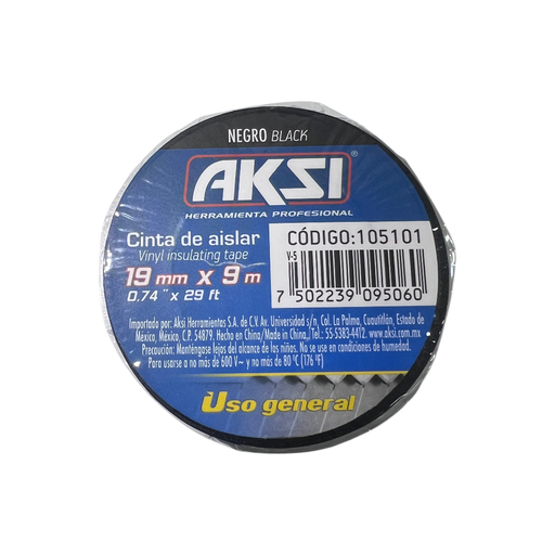 [TEIPE-AZSI] TEIPE ELECTRICO 9MTS NEGRO AKSI