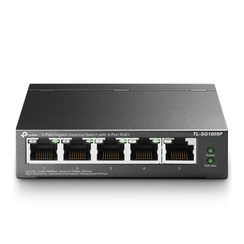5-PORT GIGABIT DESKTOP SWITCH WITH 4-PORT POE+