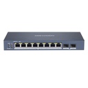 [DS-3E1510P-SI] SWITCH POE 8 PUERTOS GIGABIT PUERTOS POE + 2 PUERTO FIBRA OPTICA GIGABIT