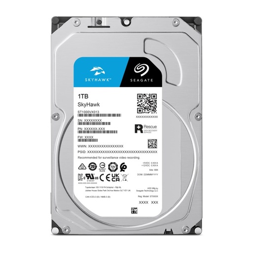 [303801520] [ST1000VX013] DISCO DURO 1TB SKYHAWK SATA III 5400 RPM CACHE 256MB 3.5" VIDEOVIGILANCIA
