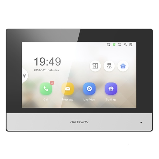 [305301409] [DS-KH6320-WTE1] MONITOR IP WIFI TOUCH SCREEN 7" PARA VIDEOPORTERO IP POE ESTÁNDAR APERTURA REMOTA