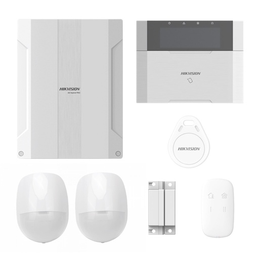 [302402131] [DS-PHA64-KIT-WB] KIT DE ALARMA AXPRO HIBRIDO 64 ZONAS
