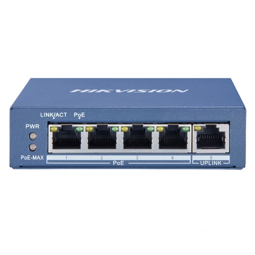 [301801420] [DS-3E0505P-E/M] SWITCH DE ESCRITORIO DE 4 PUERTOS POE GIGABIT + 1 PUERTO UPLINK