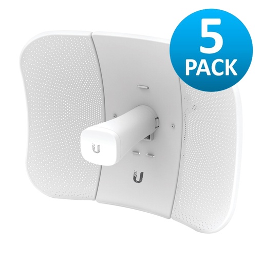 [021030]  (LBE-5AC-GEN2-5) Ubiquiti - LiteBeam 2x2 MIMO airMAX AC GEN2 CPE 450 Mbps 5 GHz 23dBi 5-Pack