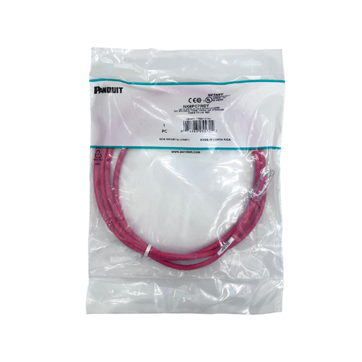 [PD-NK5EPC3RDY] Patch Cord Panduit Cat5 Rojo  90 cm