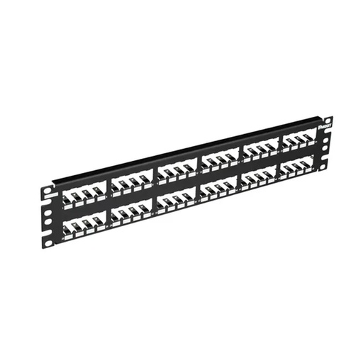 [PD-DP485E88TGY] Patch Panel Modular recto blindado 2RU de 48 ptos Mini-com