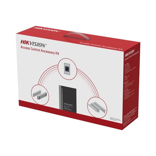 [302921178] [DS-KAS-7M01] KIT DE ACCESORIOS PARA CONTROL DE ACCESO FUENTE 12 VCD 2 A, BOTÓN DE SALIDA Y CHAPA MAGNÉTICA 600 LBS