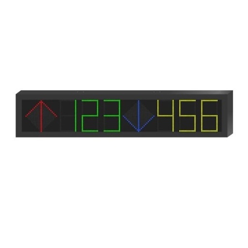 [315100619] [DS-TVL121-9-5D(O-STD)] GUÍA DE ESTACIONAMIENTO INTERIOR IDEAL PARA PASILLOS Y ÁREAS DE CONTROL DE ESTACIONAMIENTOS RS485- RJ45 INDICADOR NUMÉRICO FLECHA DINÁMICA 9 DÍGITOS 2 DIRECCIONES