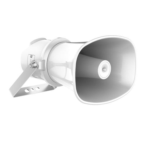 [327400141] [DS-QAZ1307G1T-E(O-STD)] ALTAVOZ IP TIPO TROMPETA 7 WATTS POE+ INTEGRACIÓN CON HIK-CENTRAL PROFESSIONAL REPRODUCCIÓN DE AUDIO VÍA RED SALIDA DE 12 VCD METAL