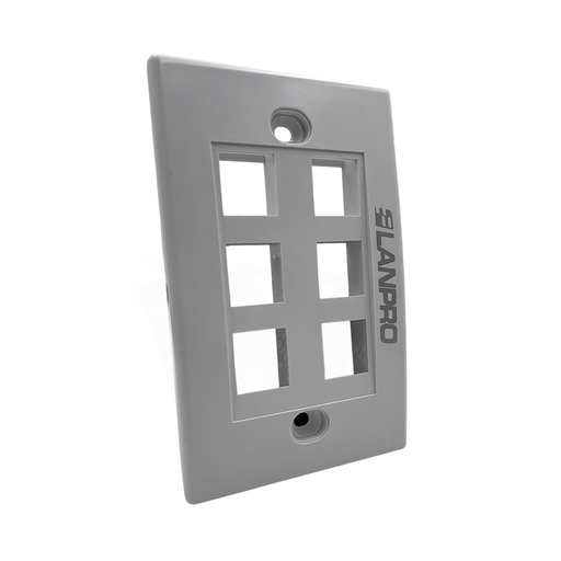 [FCP-LAN-06P-001] FACE PLATE LANPRO 6 TOMA BLANCO